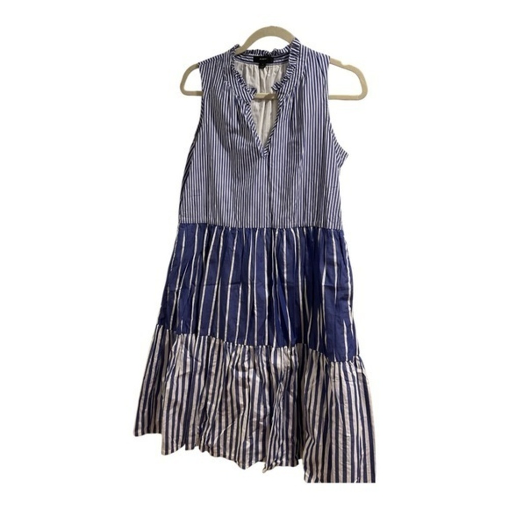 J CREW Navy and White Striped Dress Size 4